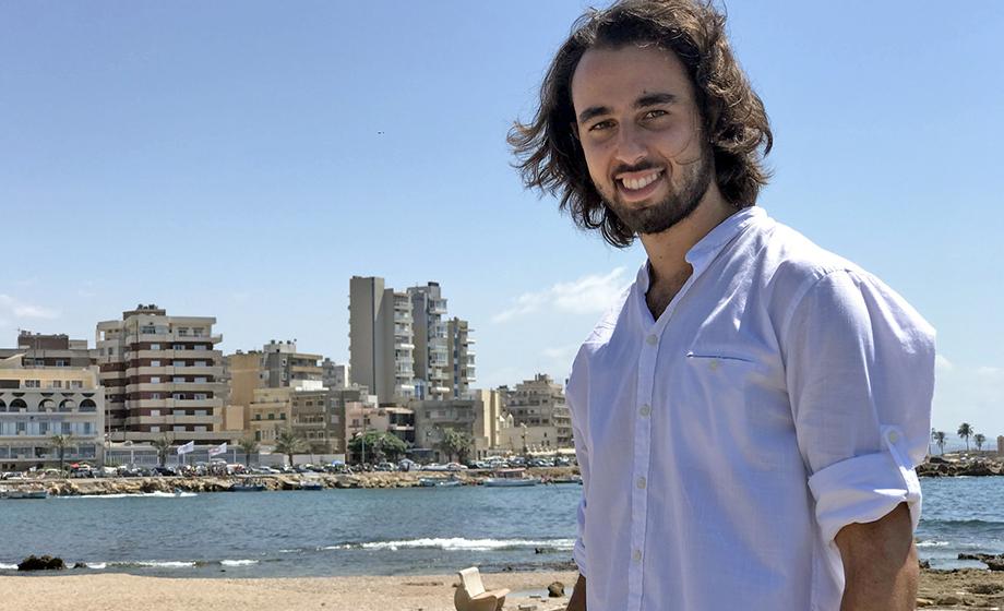 Anthony Jreije on the beach photo