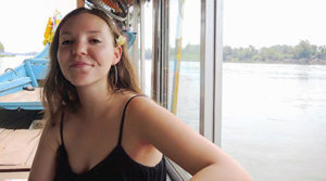 Erica on a boat photo