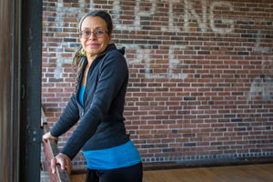 Lynn Frderiksen posing with dance bar