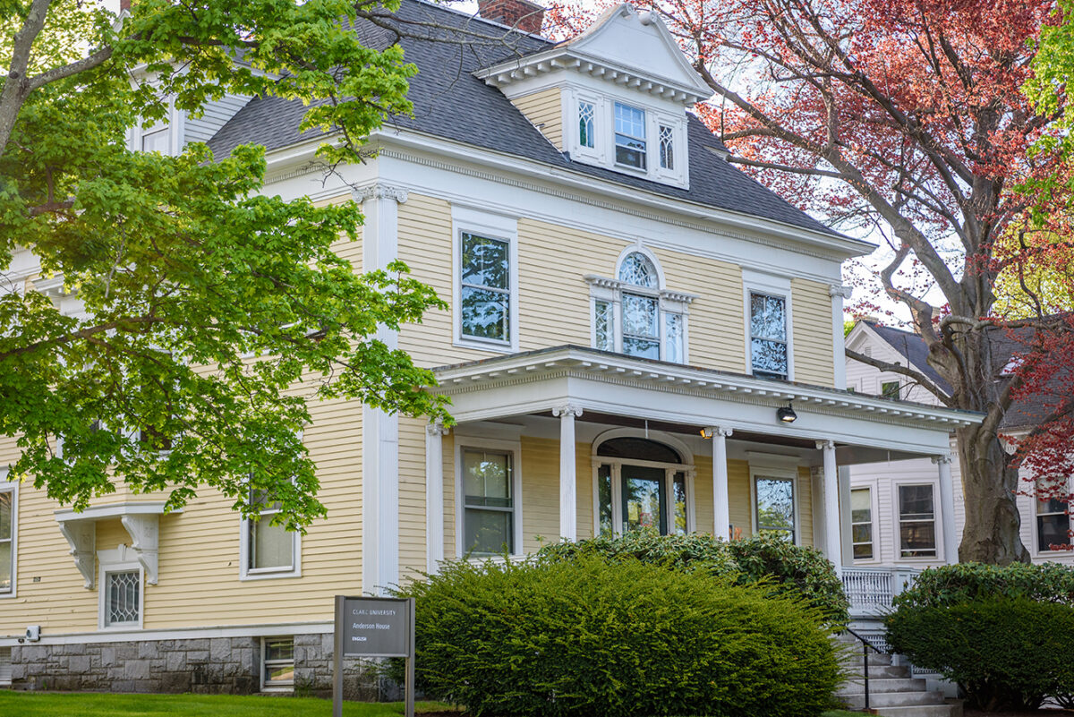 Anderson House, home of the English Department at Clark University