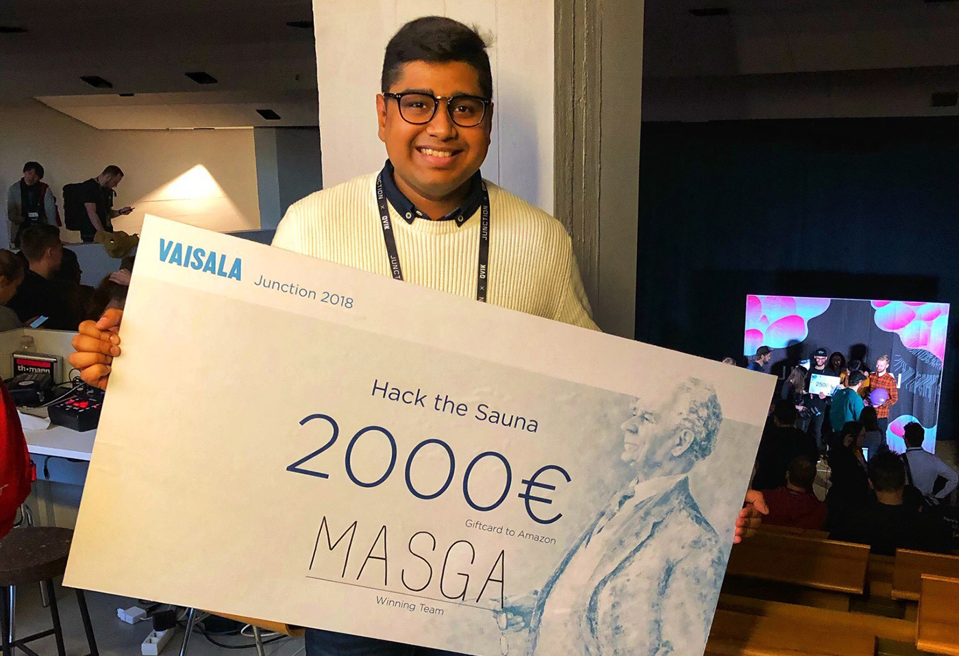 Winning Finland’s ‘Hack a Sauna’ challenge was no sweat for Clark student