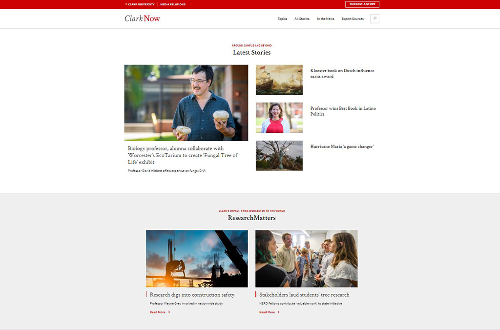 Clark’s redesigned news hub makes its debut