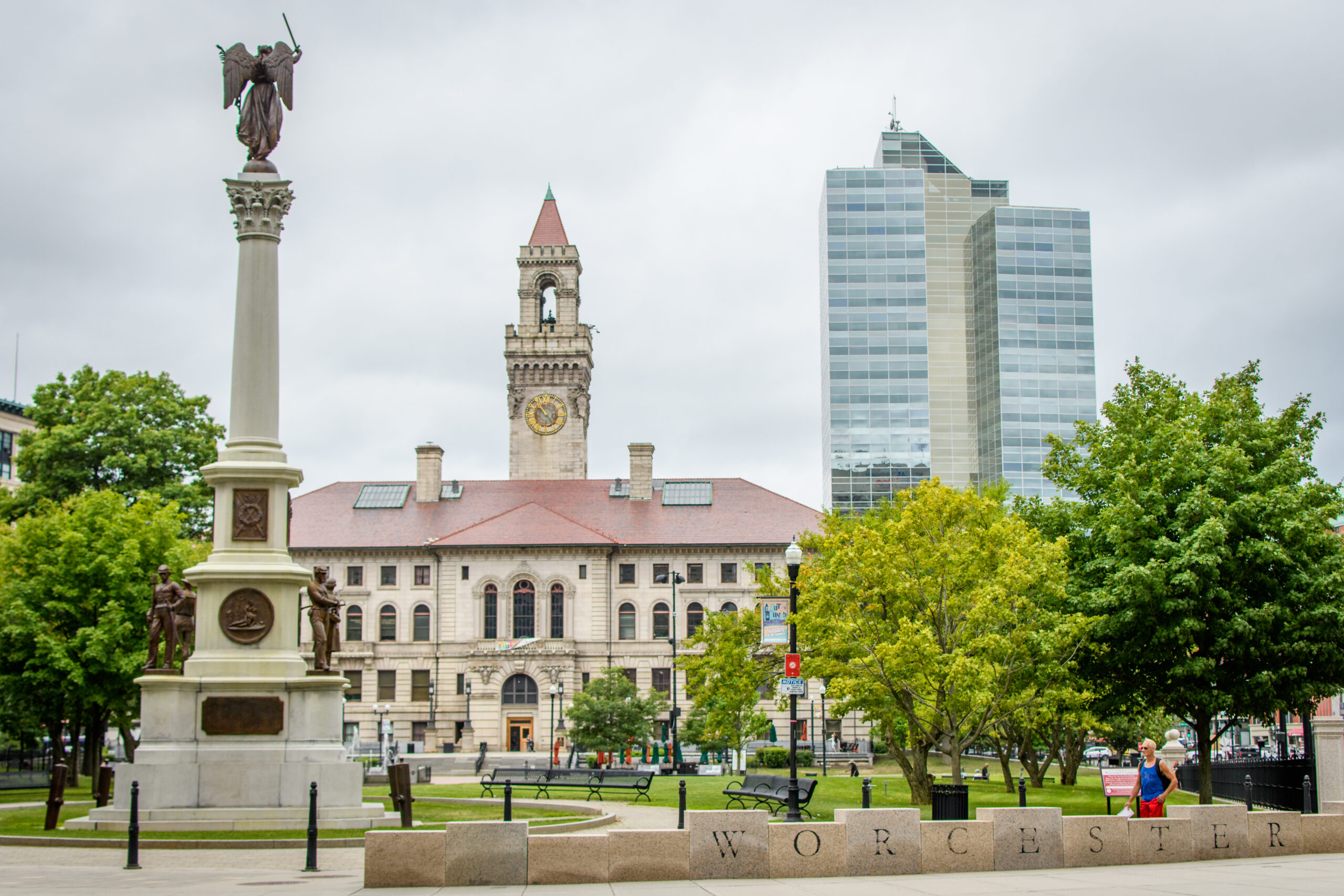 worcester city hall and common