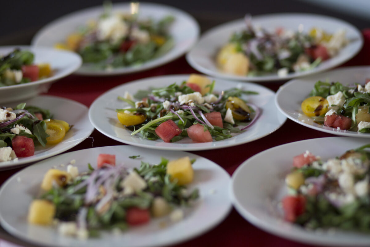plates of salad