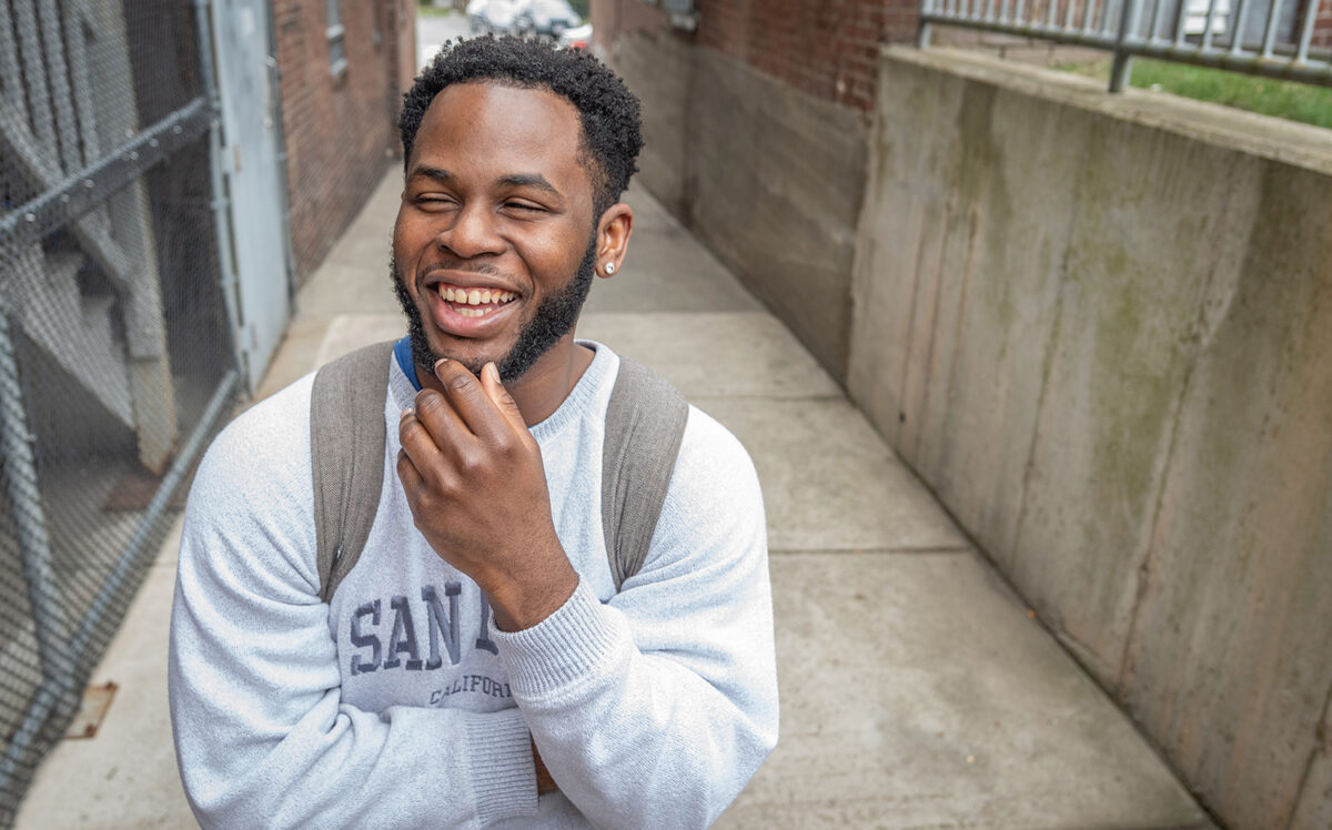 Chima Egbuzie on the Clark campus