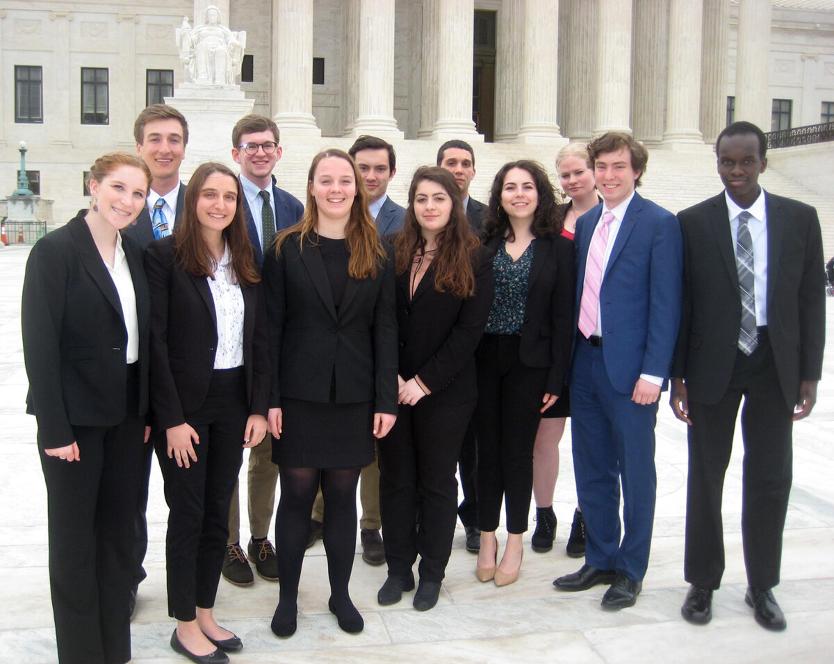 Clark students visit the Supreme Court in Washington, D.C.