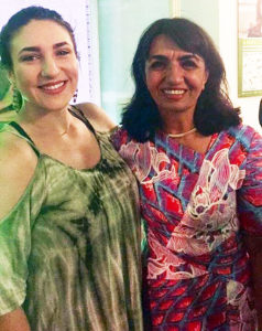 Lizzie Lloyd, left, and Muhterem Aras standing together