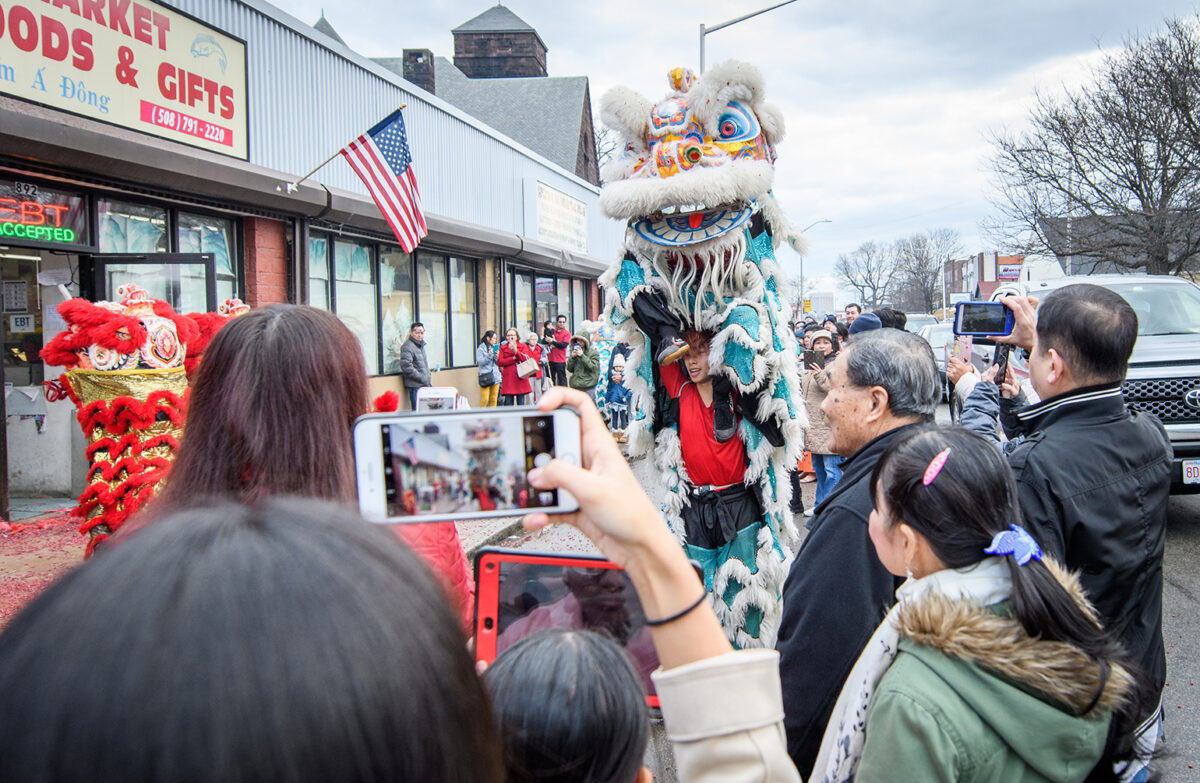 Dancing dragons draw a crowd