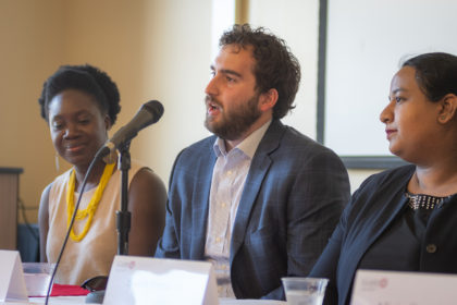 Steinbrecher Fellows alumni Akosua Ampofo Siever, Samuel L. Berman, M.S. &rsquo;15, Suaida Firoze participate in panel discussion 