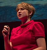 Higgins lecturer Kate Wagner speaking 