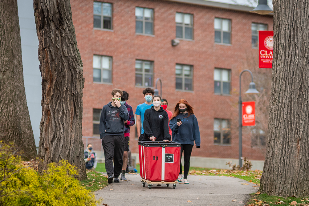 Students move out of Clark residence halls on Nov. 16, 2020