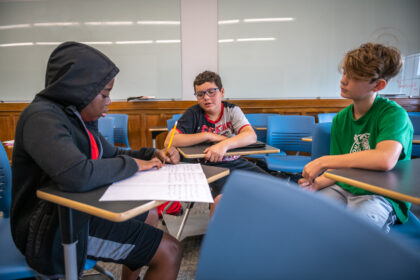 students at desks