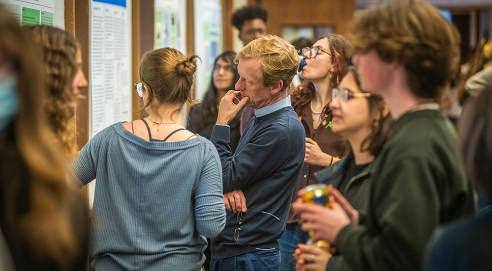 Students at poster salon
