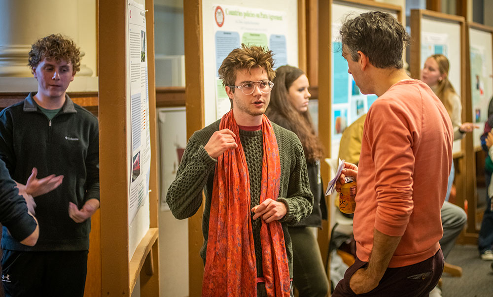 Student at poster event