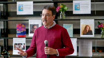 professor giving talk