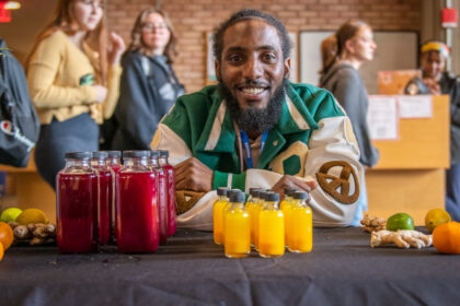 Nate Bethancourt sells juice