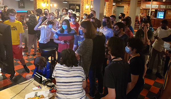 Clark University students participate in an esports event