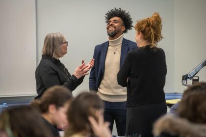 professors at front of classroom