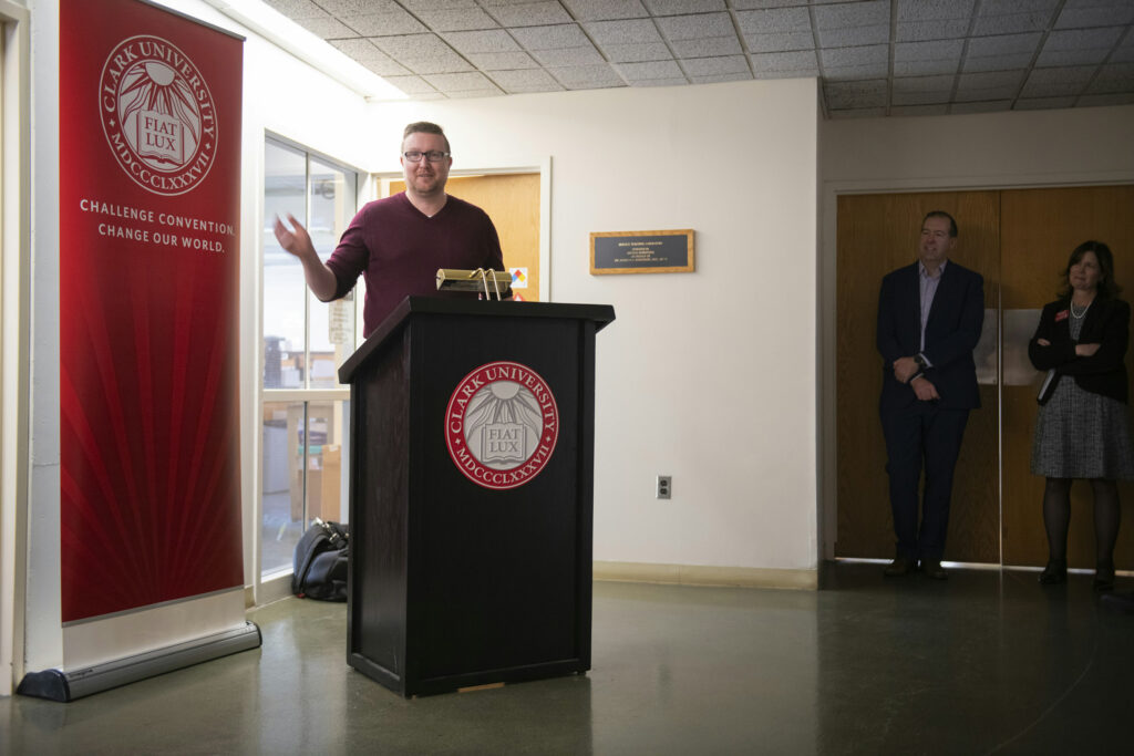 Professor Don Spratt speaking