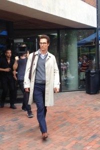 Matthew McConaughey films "The Sea of Trees" outside of Arthur M. Sackler Sciences Center on Sept. 5.