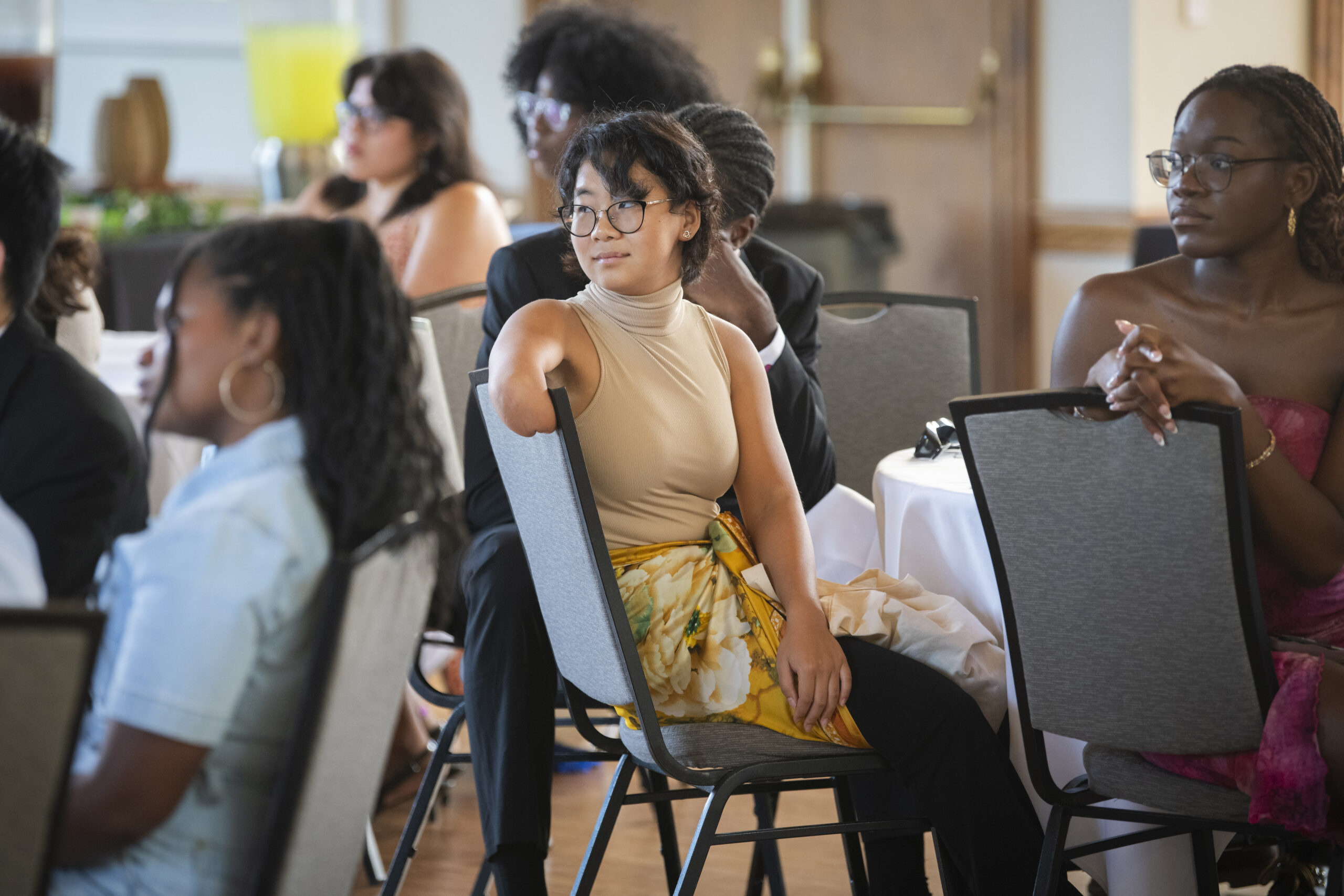 students sitting at table