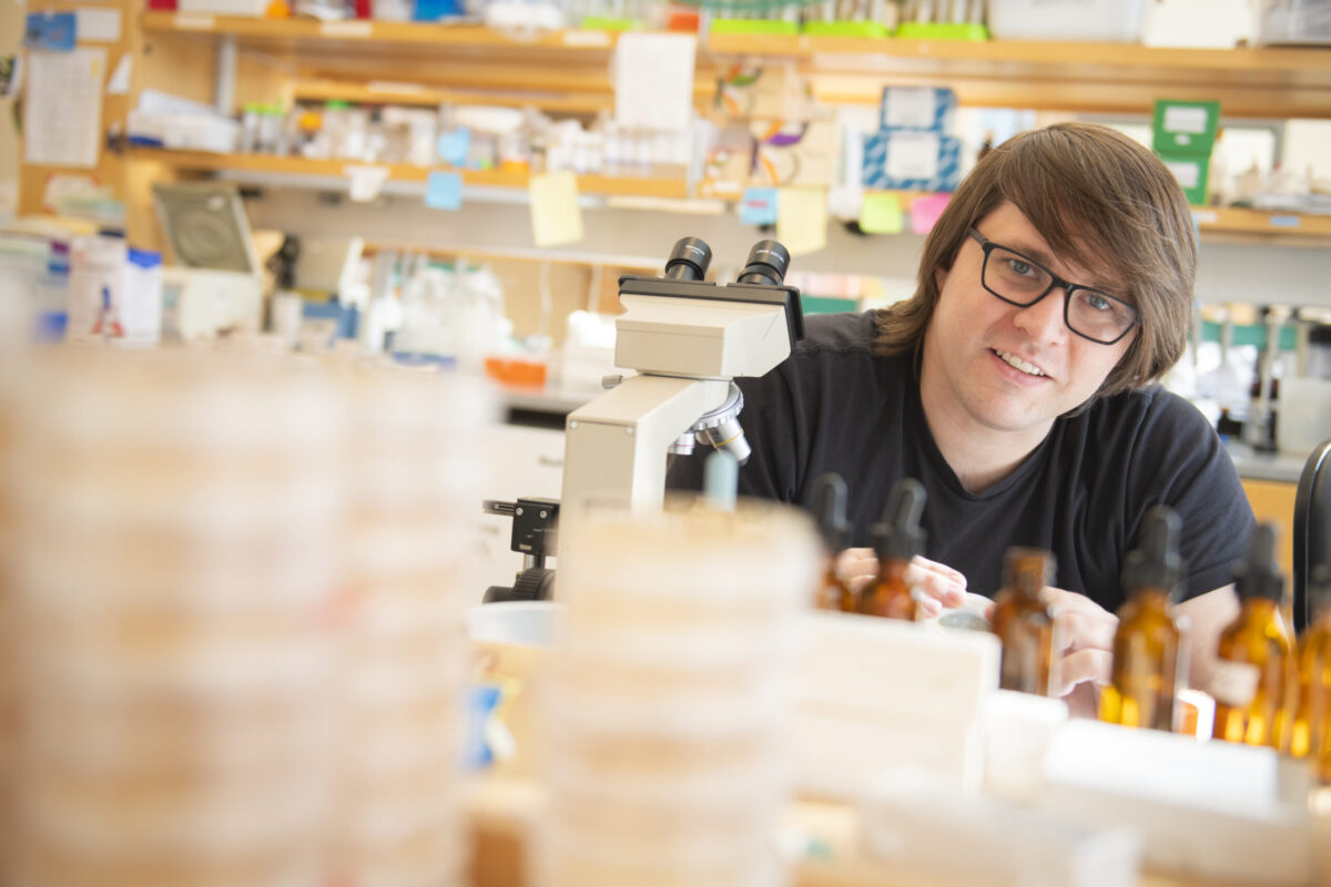 man working in science lab