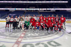 Participants of the 45th alumni hockey game