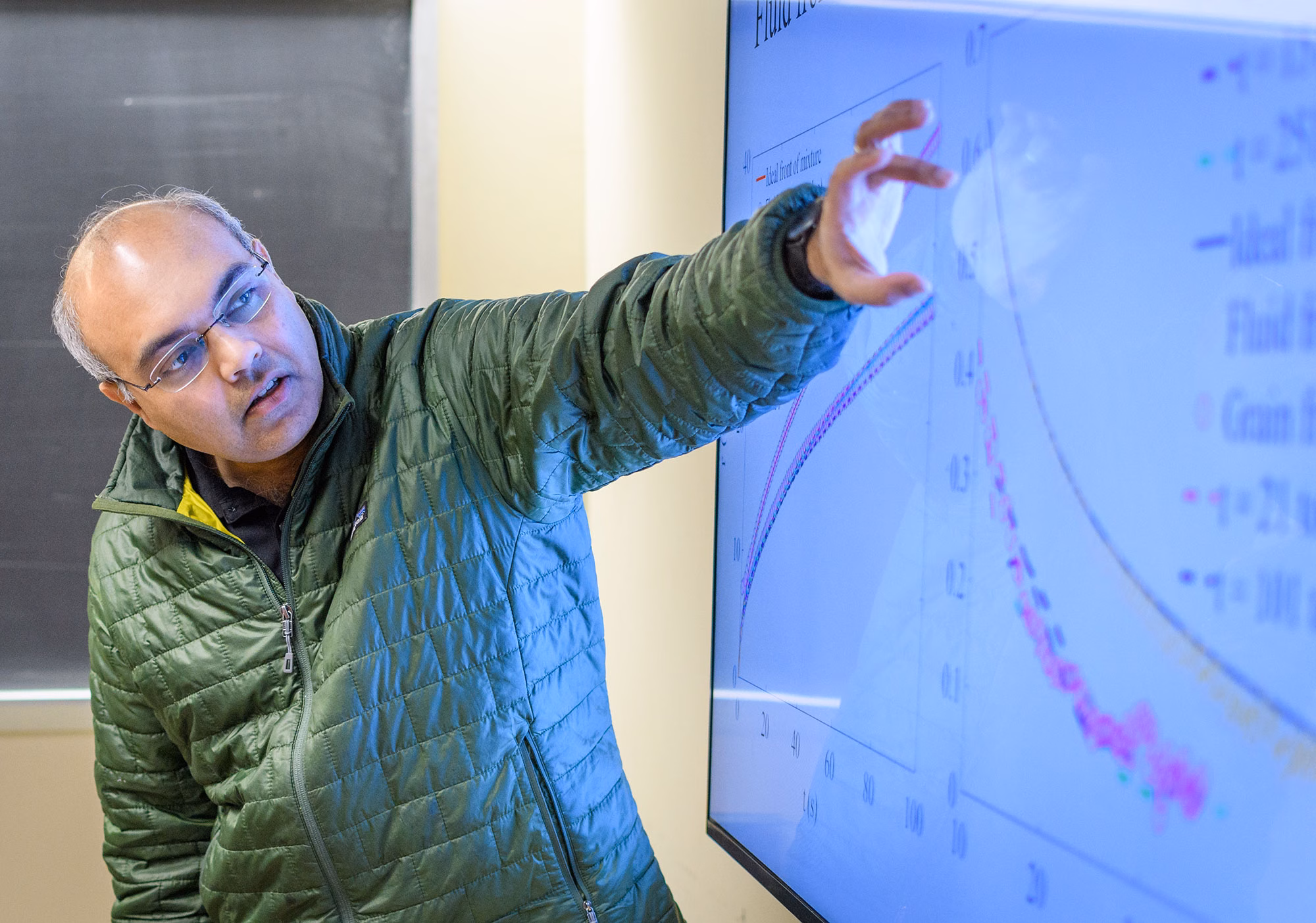 Arshad Kudrolli teaching in the classroom