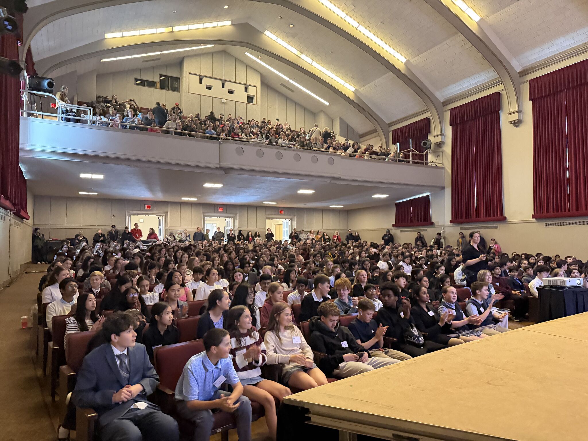 Students at the awards ceremony for the Massachusetts Science and Engineering Fair.