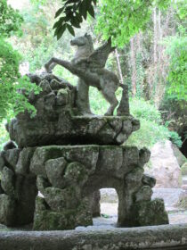 A Pegasus sculpture in Bomarzo, Italy
