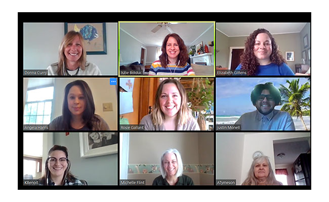 Career Connections Center team photo via zoom