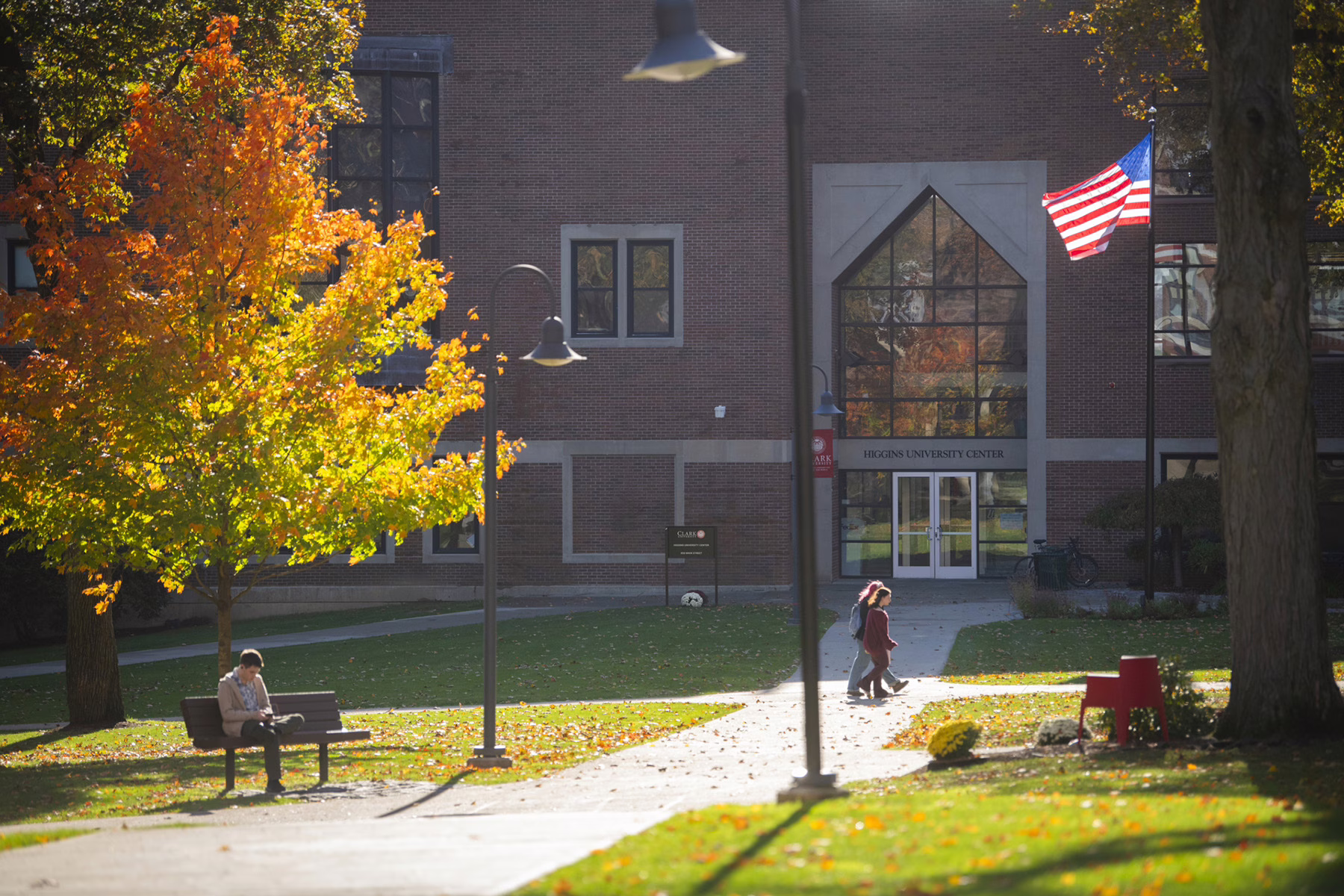 Fall foliage at Clark University