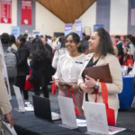 students at career fair
