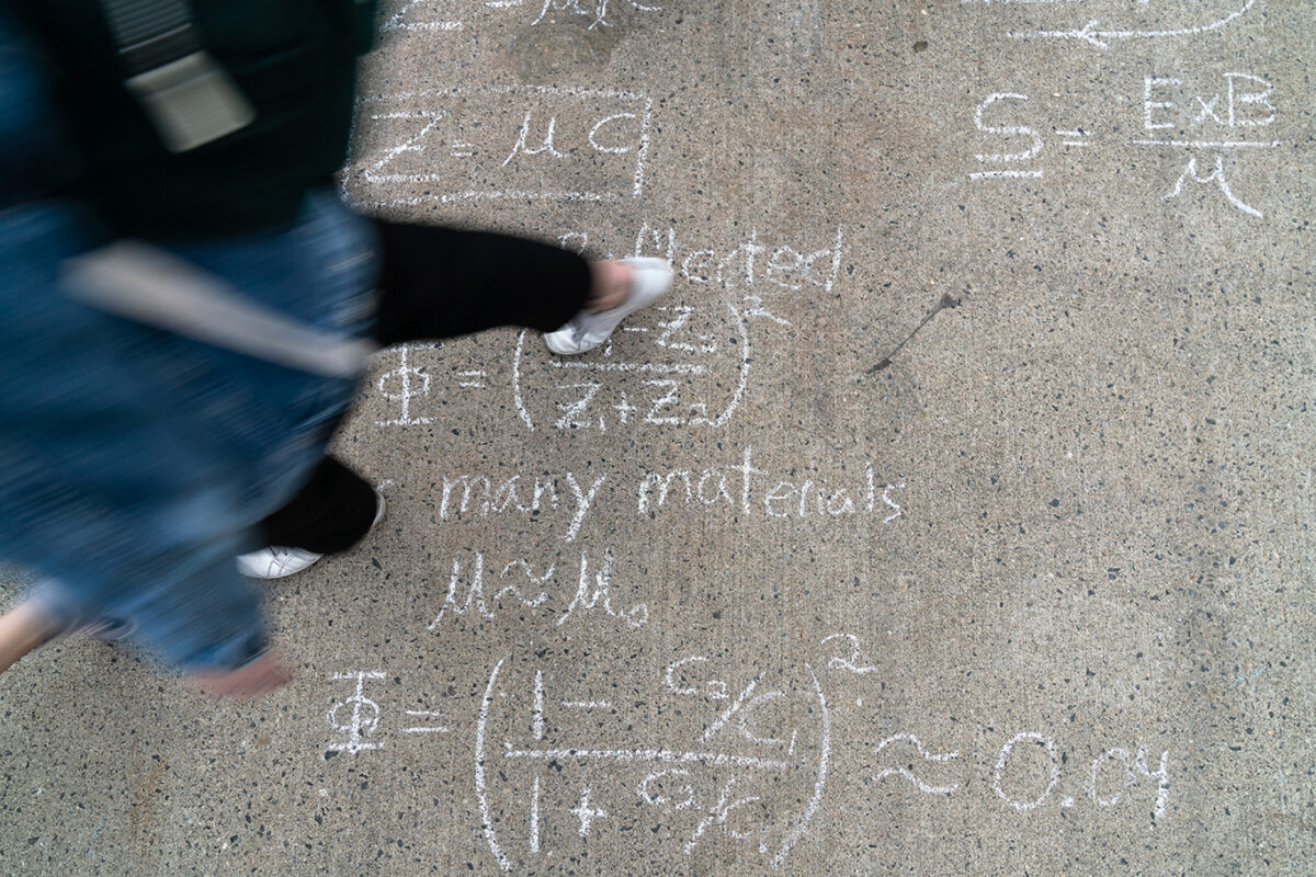 chalk on sidewalk