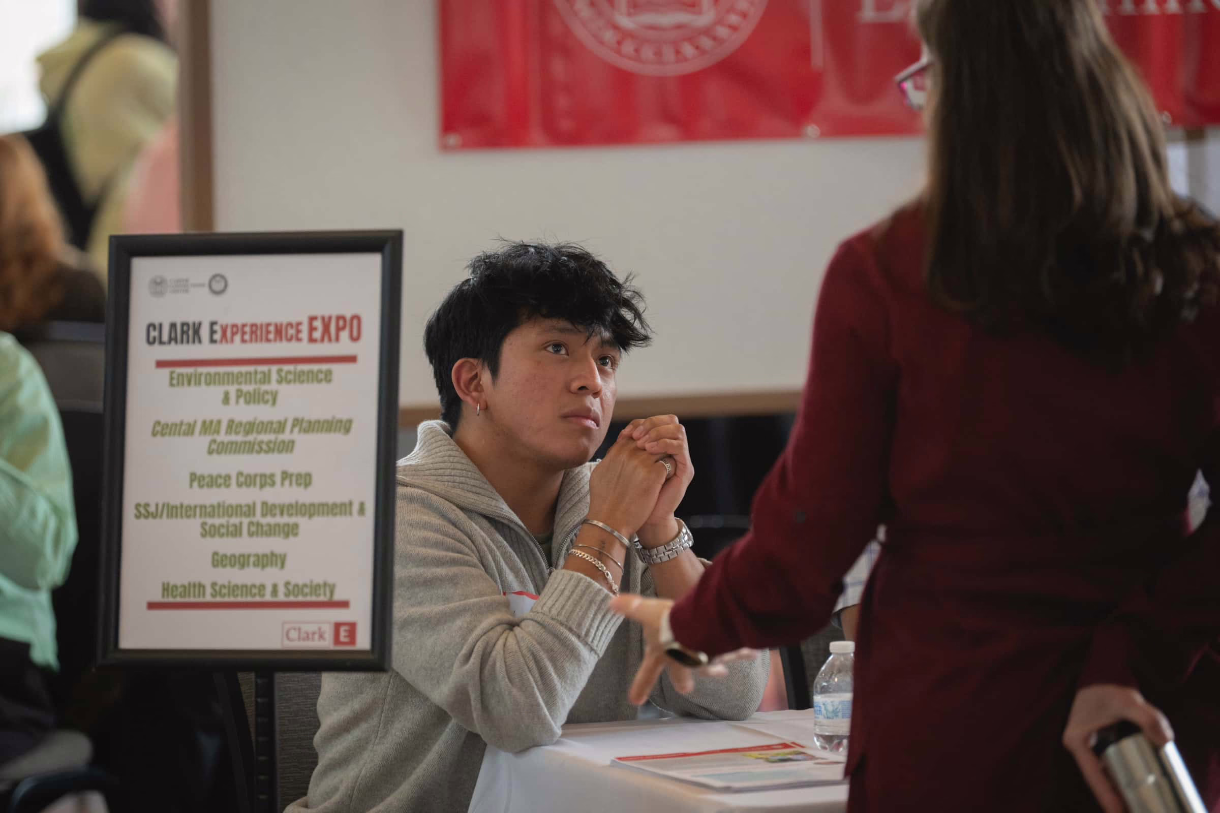 student sitting at table