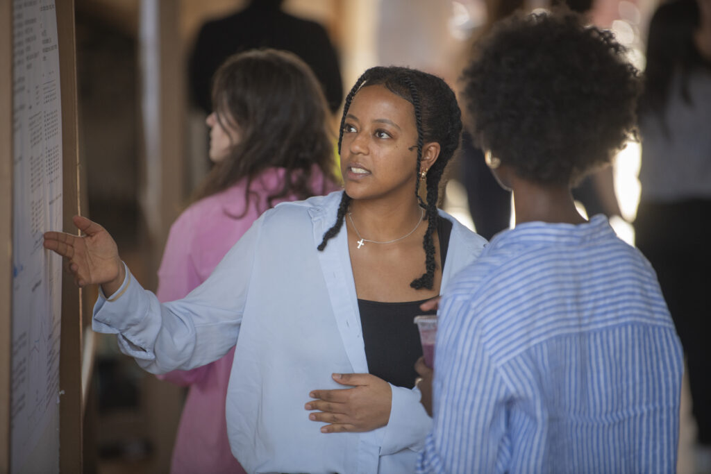 students show research posters