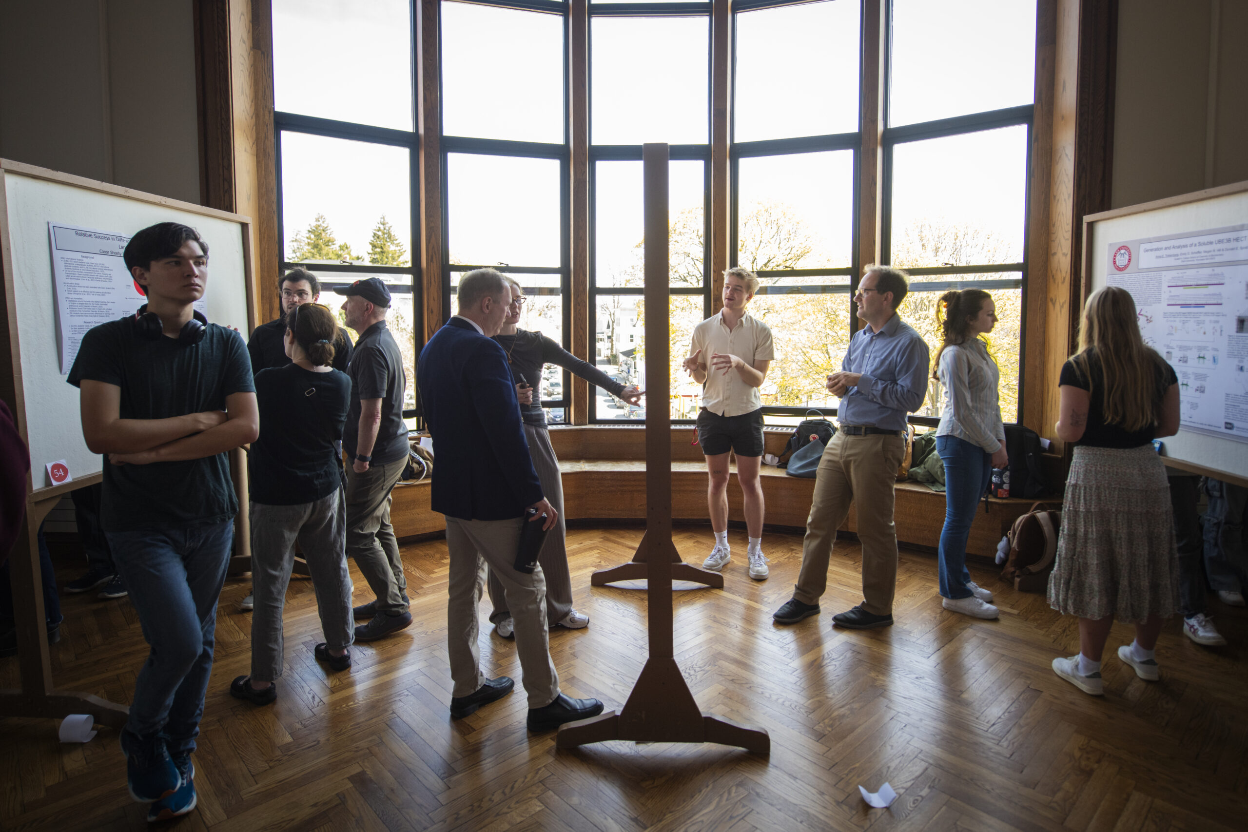 students show research posters