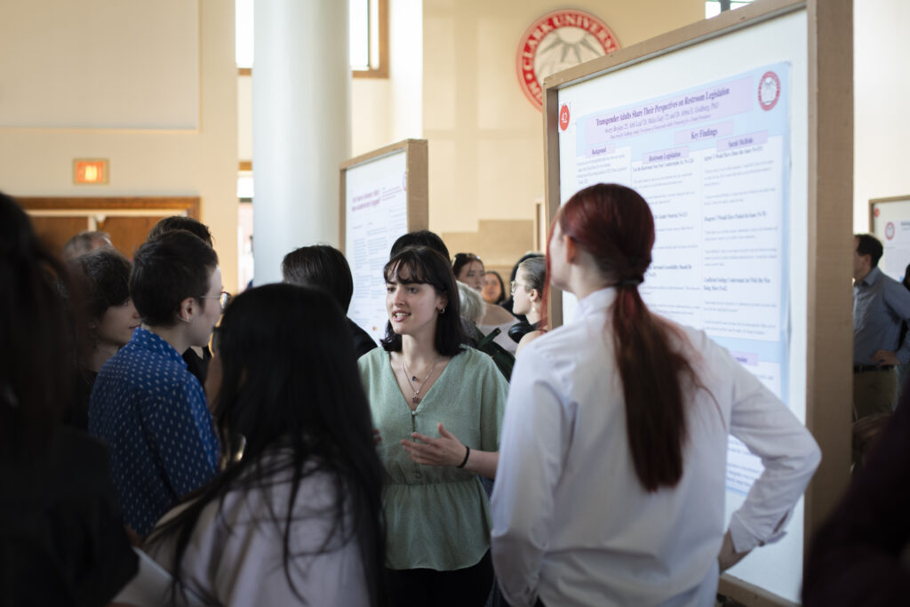 students show research posters