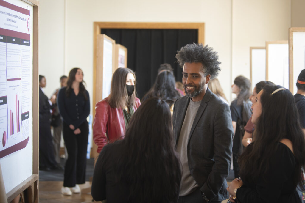 students show research posters