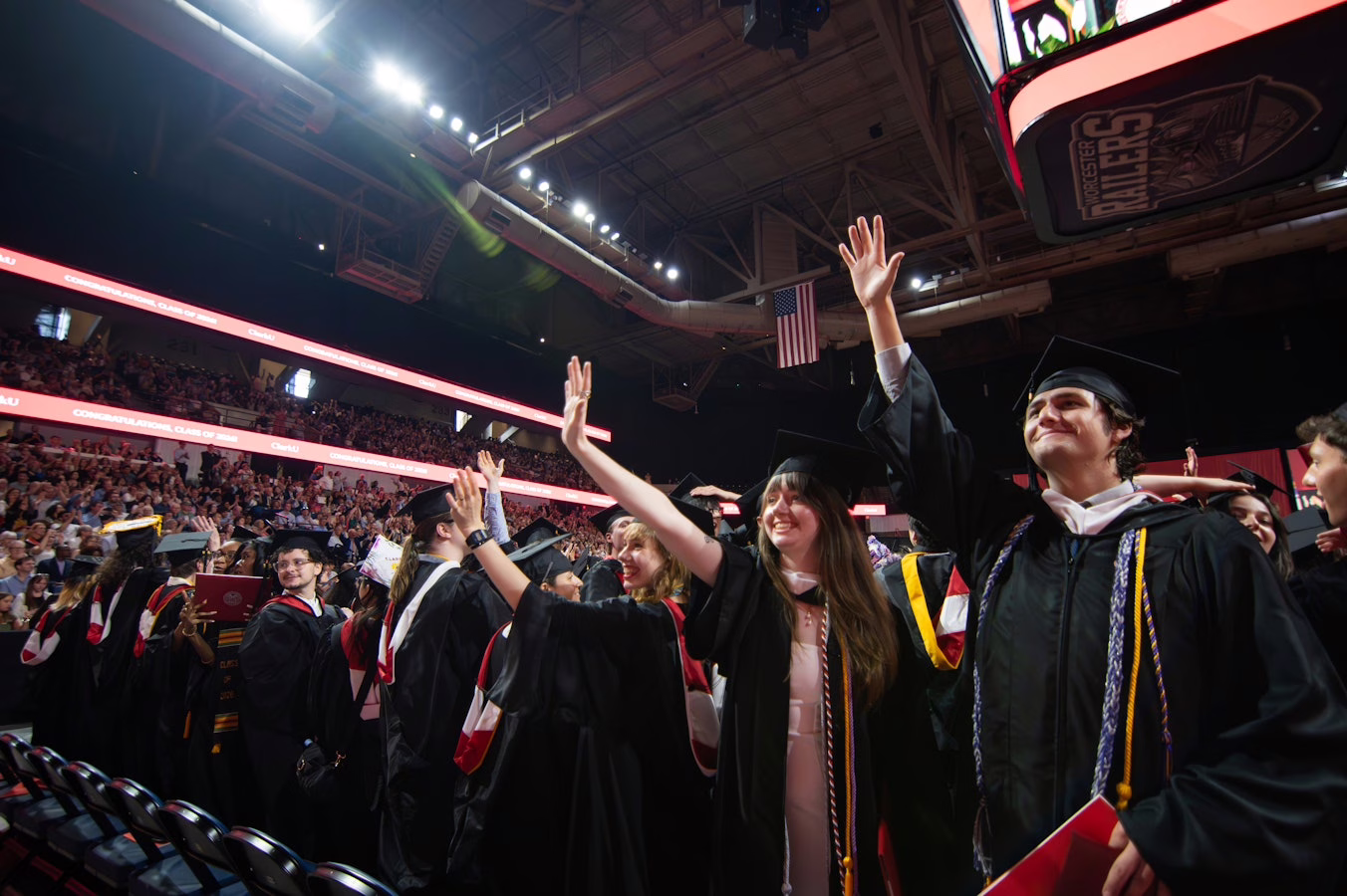 students at commencement