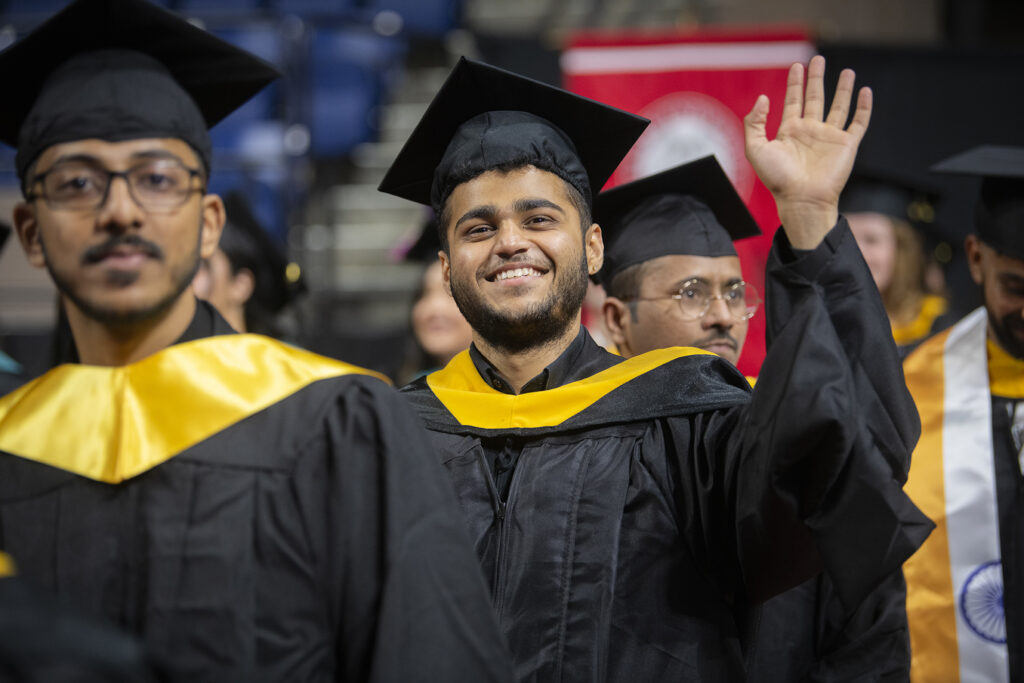 Graduate at Clark University Graduate Commencement Ceremony