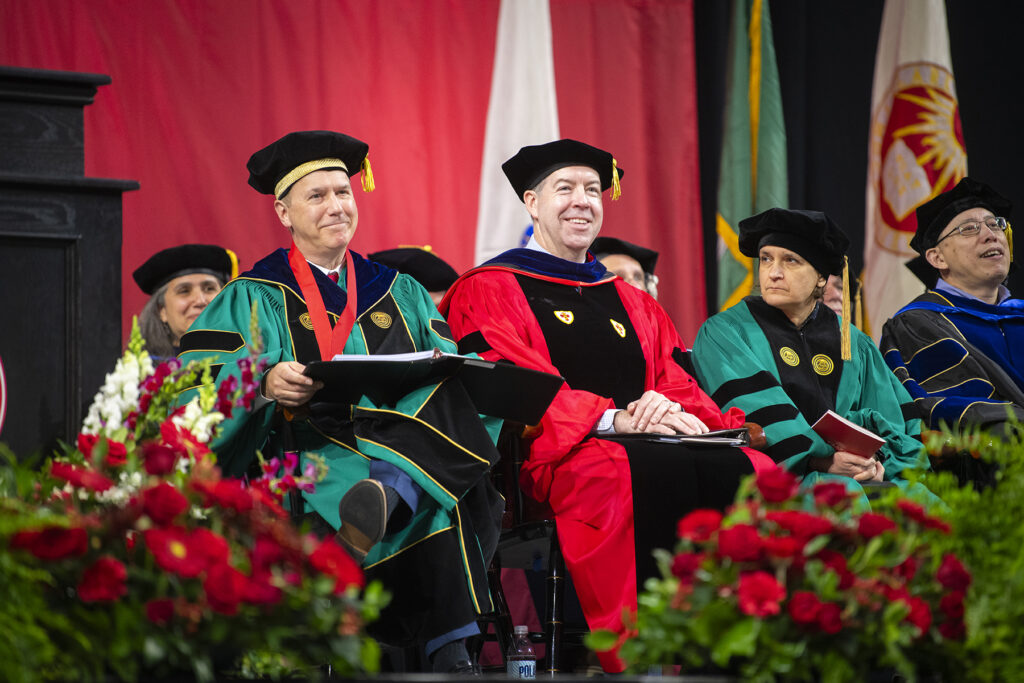 President David Fithian and Provost John Magee at Clark University Commencement