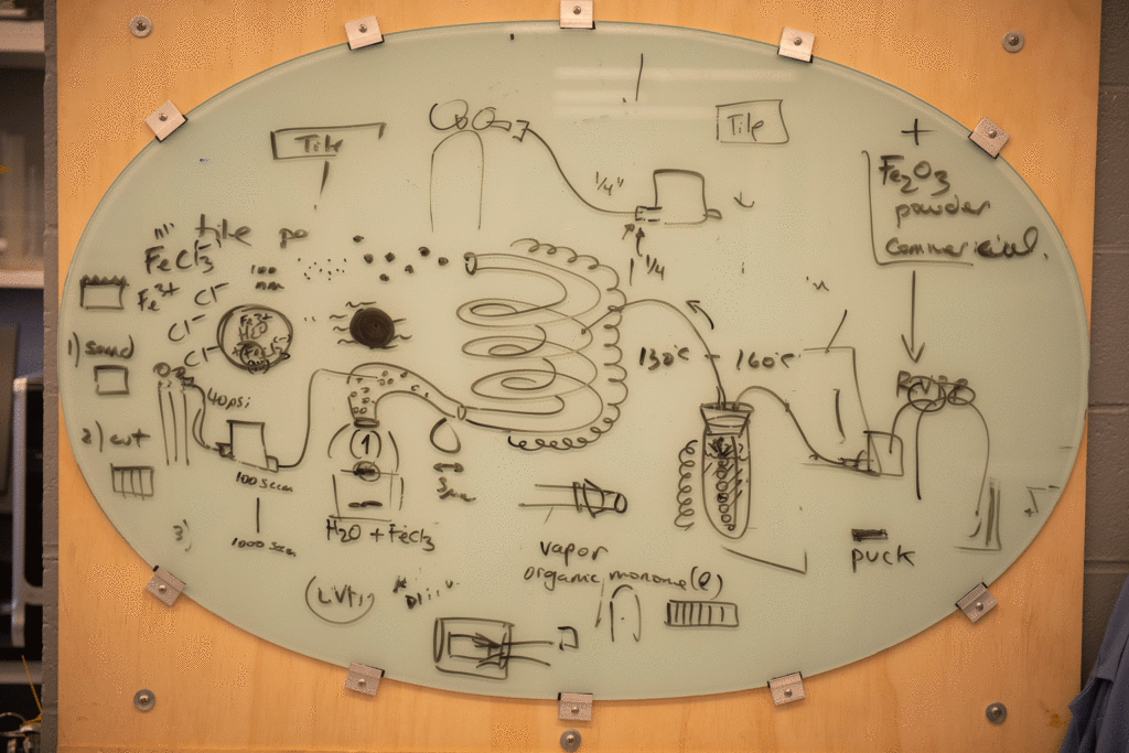 Notes written on white board
