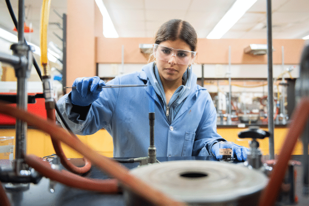 Selene Hammad ’28 works in Professor D’Arcy’s lab.