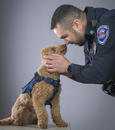 Detective Evan Gaylord and Mango 2