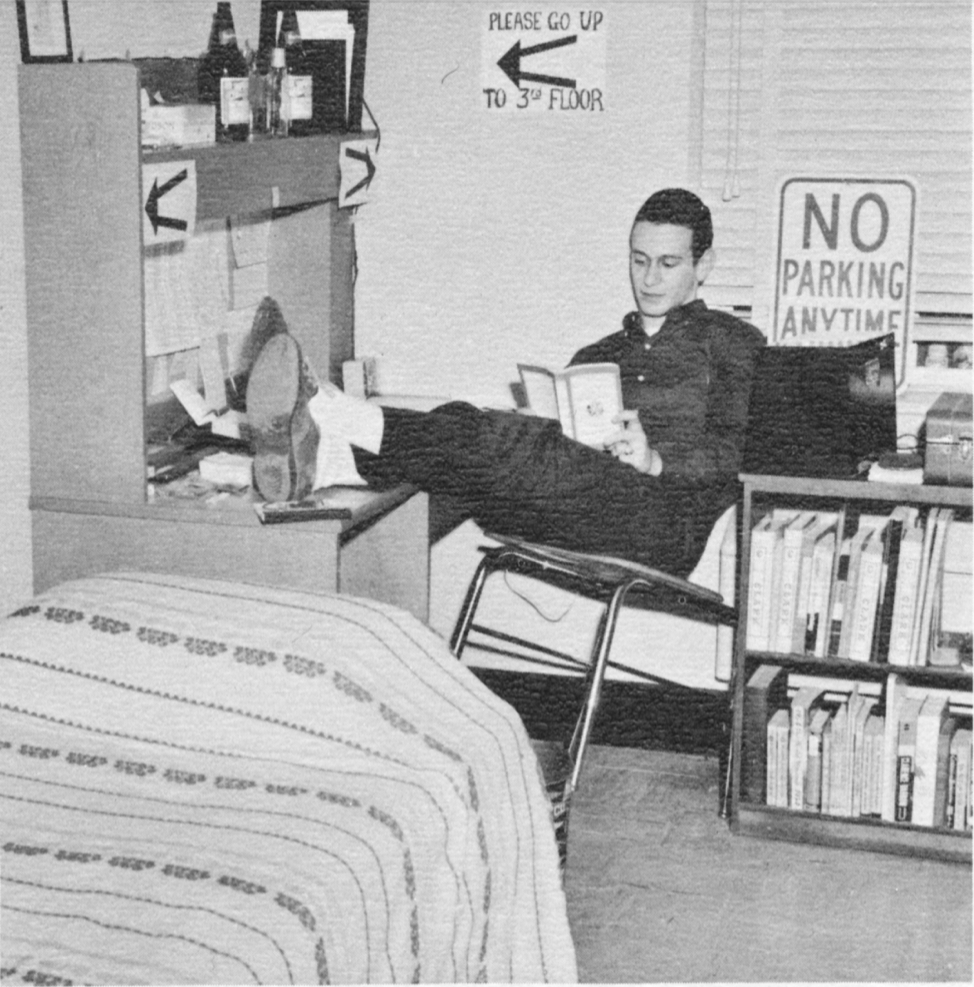 Dorm room decor, 1960