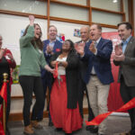 Everyone celebrates at the EPIC lab opening event