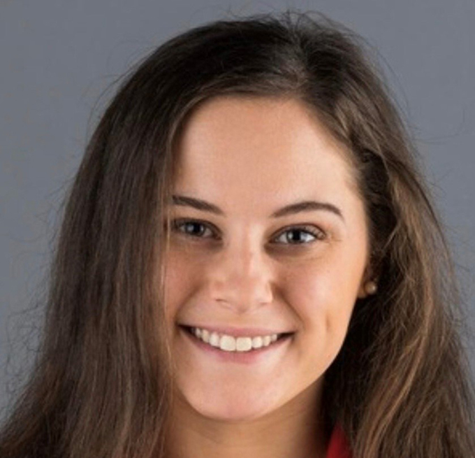 Swimmer and biology major Emma Bulman prepares to make some waves in health care