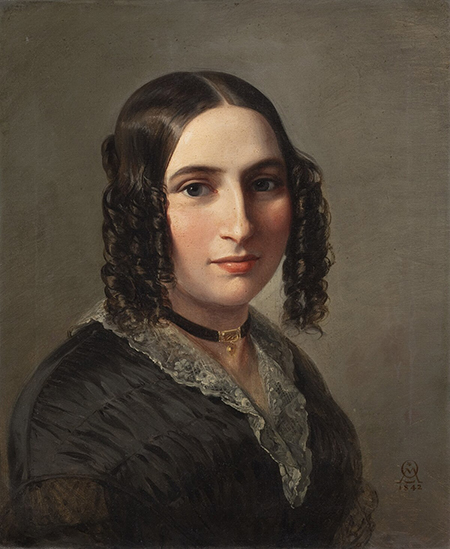 Painting of Fanny Mendelssohn Hansel, 1842