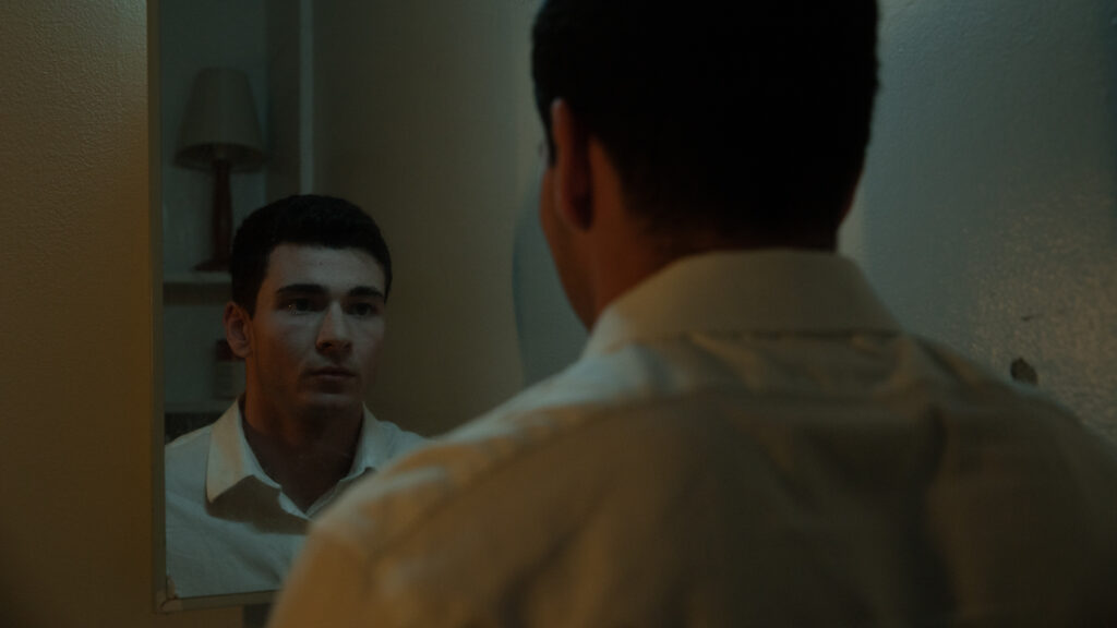 image of person looking in mirror